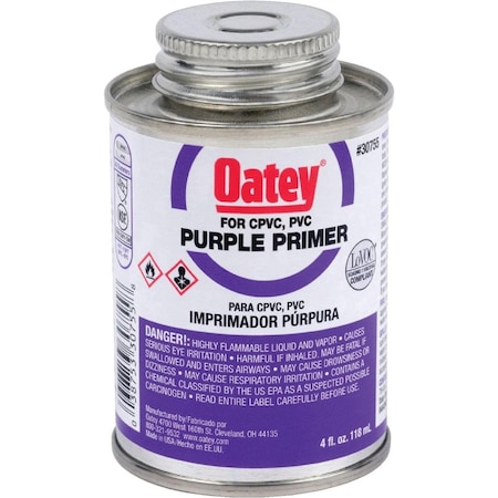 Oatey 4 Oz. Purple Pipe and Fitting Primer for PVC/CPVC 30755